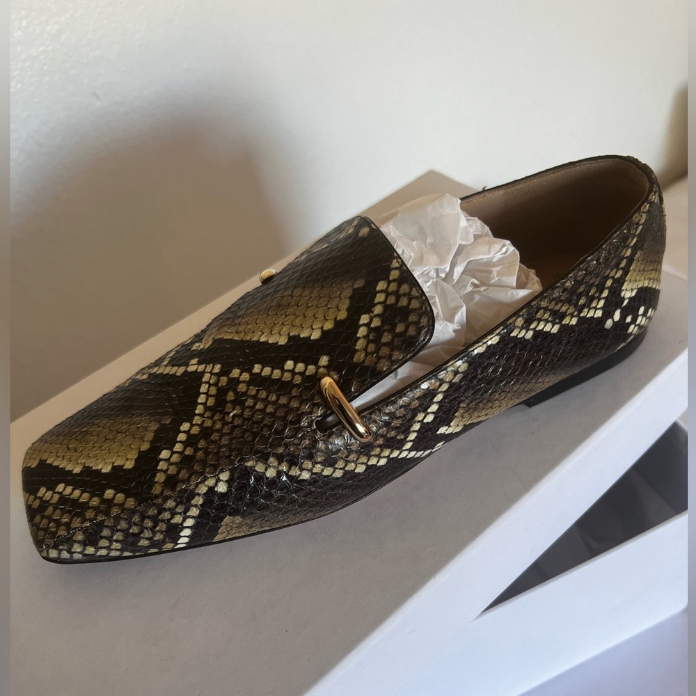 St. John loafers snakeskin